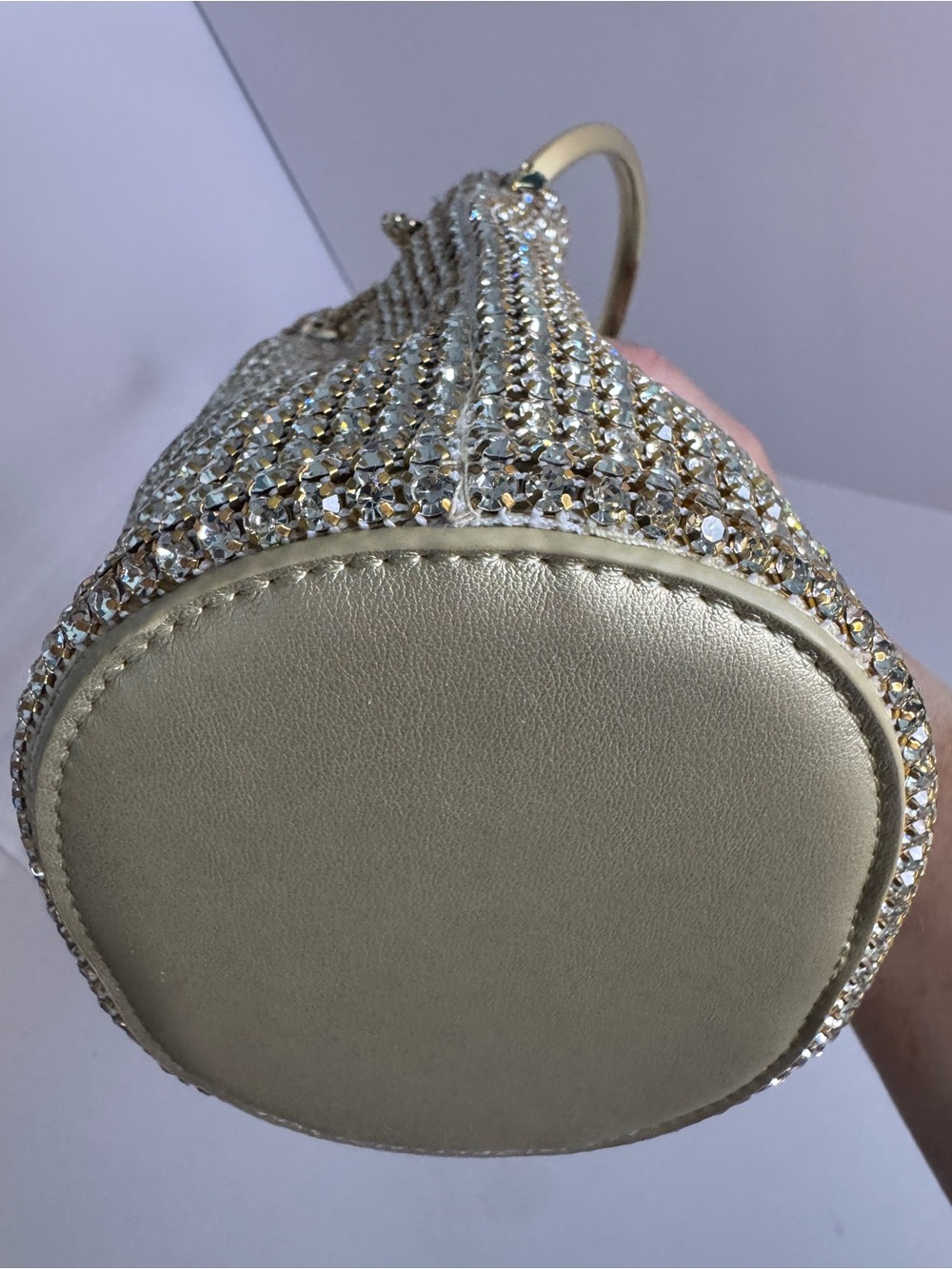 #387 Madison West Zafira Rhinestone Two-Way Bucket Evening Bag - Picture 10 of 15